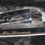 custom engraved wedding cake knife and server