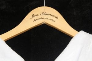 custom engraved wedding clothes hanger