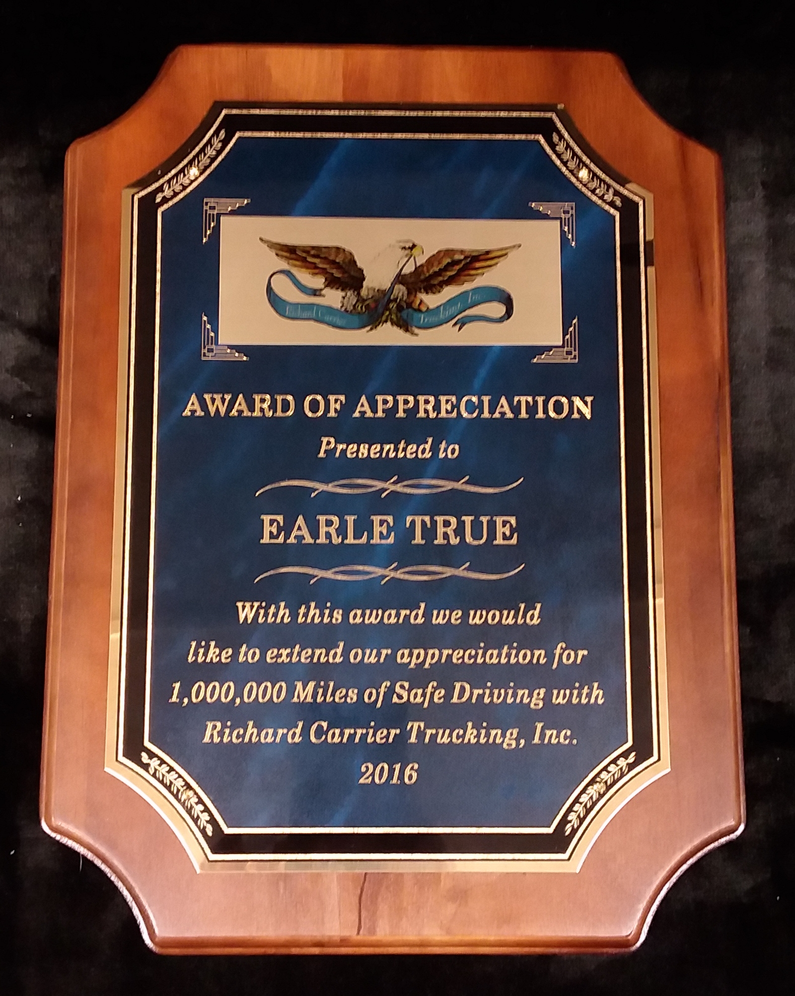 Corporate Employee Recognition Plaques 7 x 9 Chatoyant Rosewood Etched Recognition Trophy Plaque Awards 