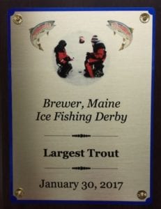 brewer maine ice fishing derby custom plaque